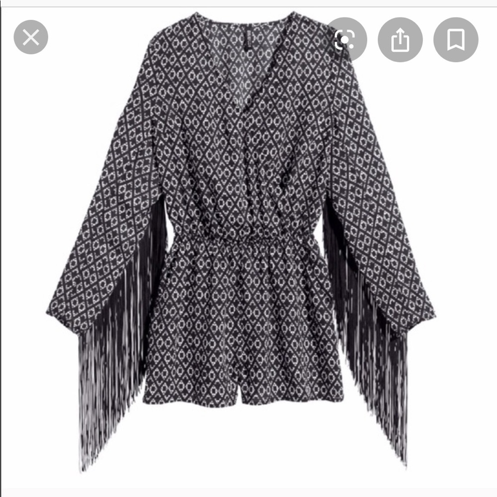 H&M Coachella fringe romper